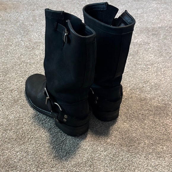 Harley-Davidson Black Moto Boots with Buckles - Picture 3 of 5